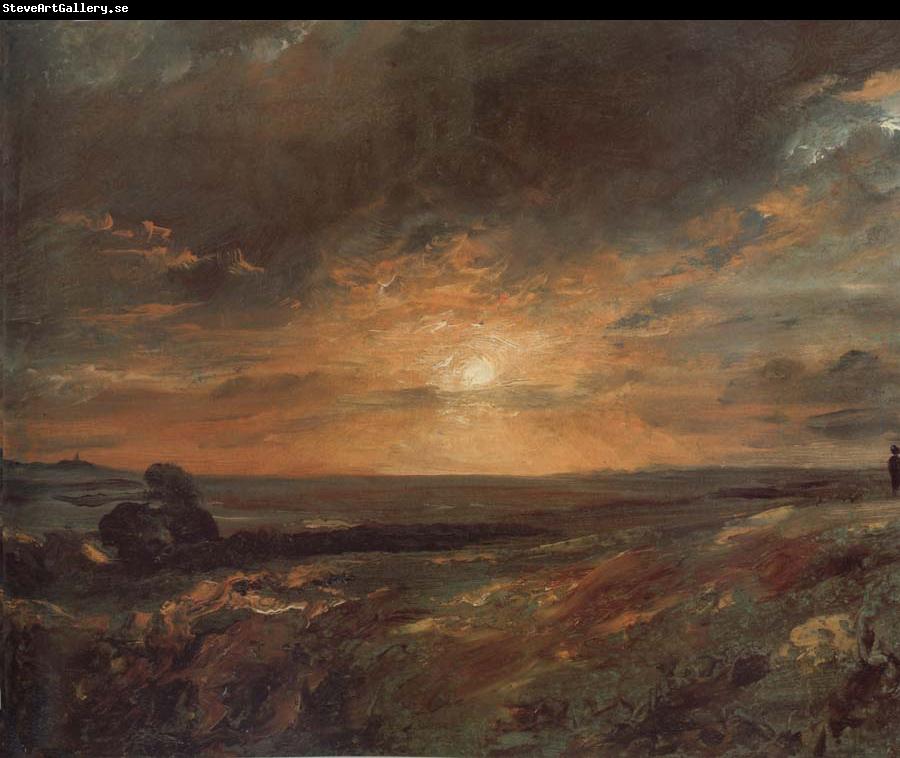 John Constable Hampsted Heath,looking towards Harrow at sunset 9August 1823